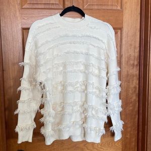 Cream sweater size M/L. Has stretch. Andthewhy brand. Bought from a boutique